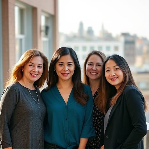 A group photo of the Lumiere Studios team in their San Francisco studio.